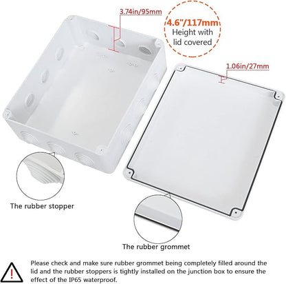 LeMotech ABS Plastic Dustproof Waterproof IP65 Junction Box Universal - Image 4