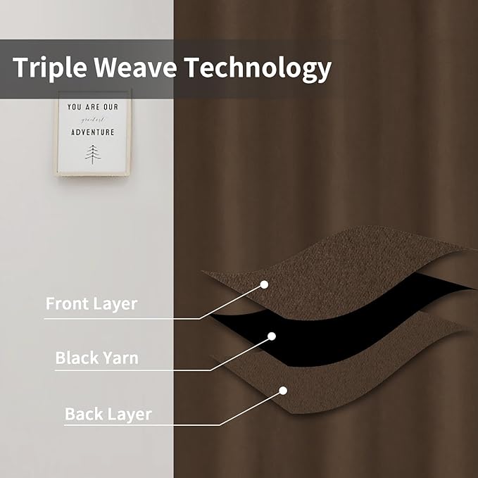 Easy-Going Blackout Curtains for Bedroom, Solid Thermal Insulated Grommet and - Image 3