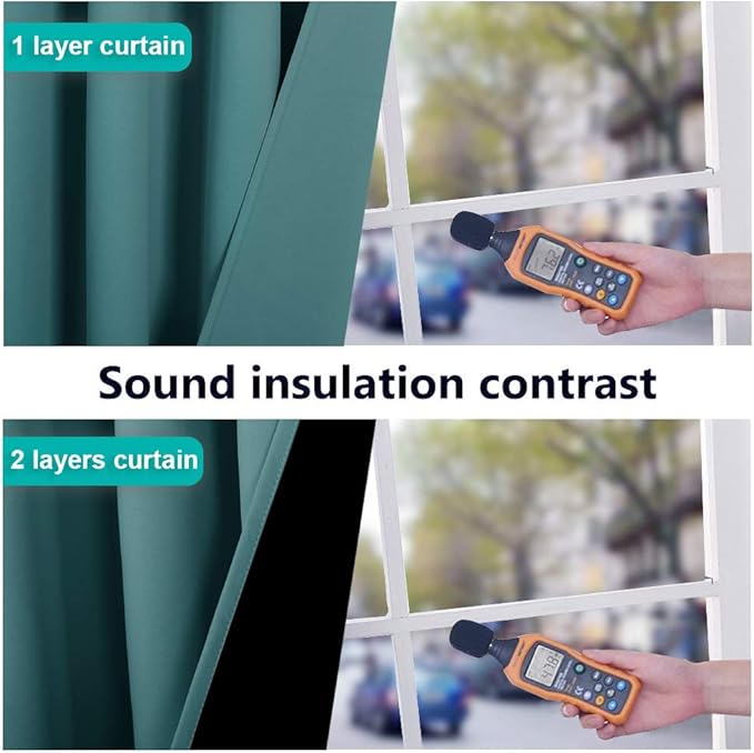 NICETOWN Complete 100% Blackout Curtain Set, Thermal Insulated & Energy - Image 4
