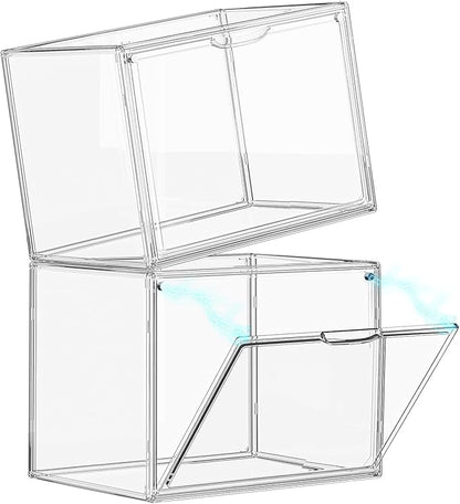 Clear Acrylic Display Case, Large Stackable Storage Bins Magnetic Attraction - Image 7