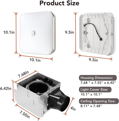 OREiN 2-in-1 Bathroom Exhaust Fan - Image 2