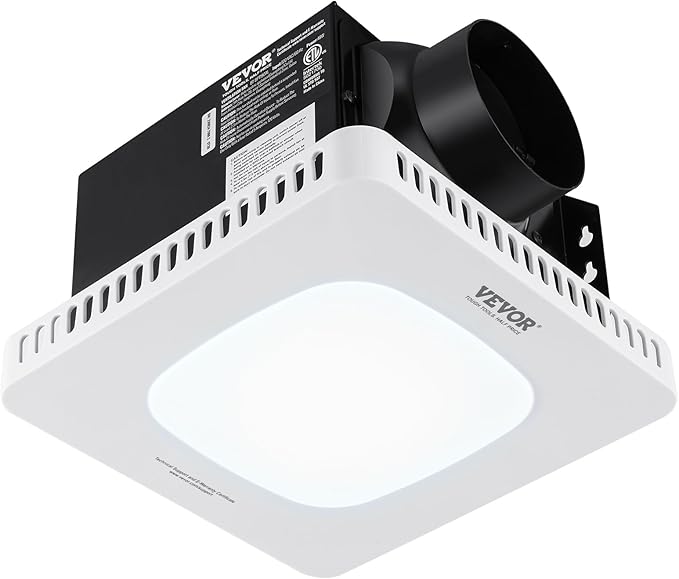 VEVOR Bathroom Exhaust Fan, 80 CFM High-Efficiency Ventilation, 1.5sones Low - Image 8