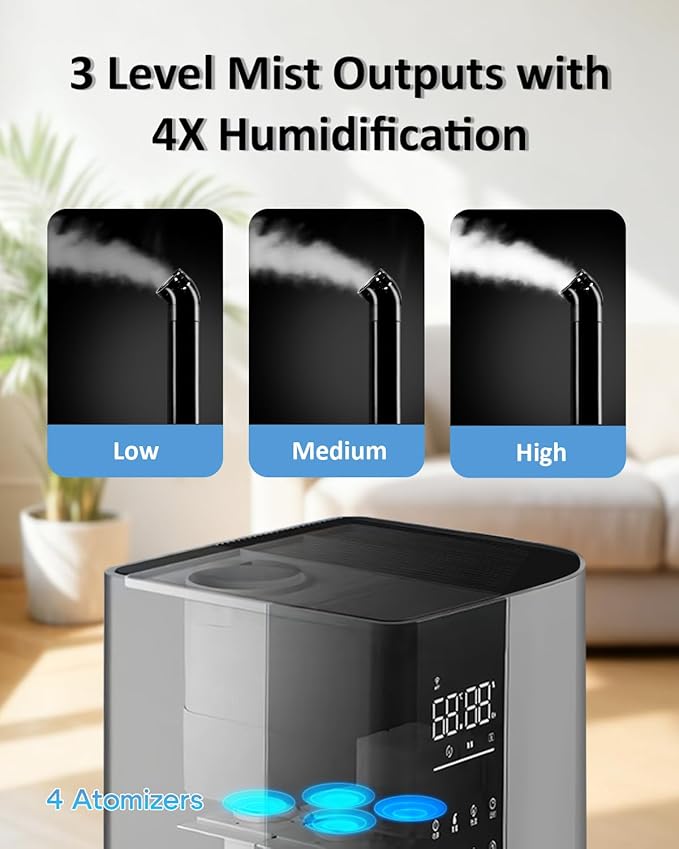 Humidifier Large Room, 26L/6.8Gal Whole House Humidifiers - Image 5