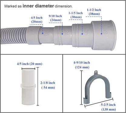 6.5ft Washing Machine Drain Hose Extension Kit - Image 3