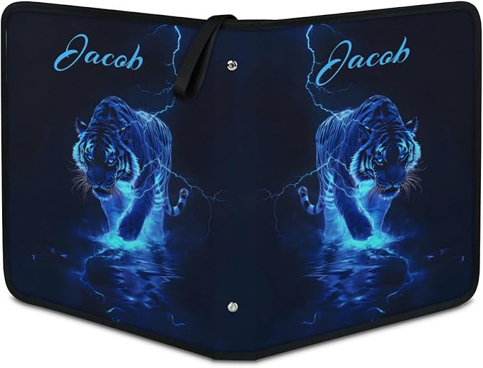 Custom Tiger Card Binder, 9-Pocket Trading Card Binder, Personalized Card - Image 2
