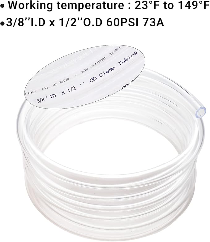 3/8’’ ID × 1/2’’ OD - 100 ft Clear Plastic Vinyl Tubing - Image 5