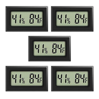 Mini Thermometer Hygrometer, Large Number Fahrenheit LCD Display Digital by Rojuna
