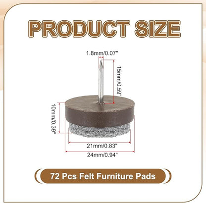 PATIKIL 24 mm Nail-on Felt Pads - Image 2
