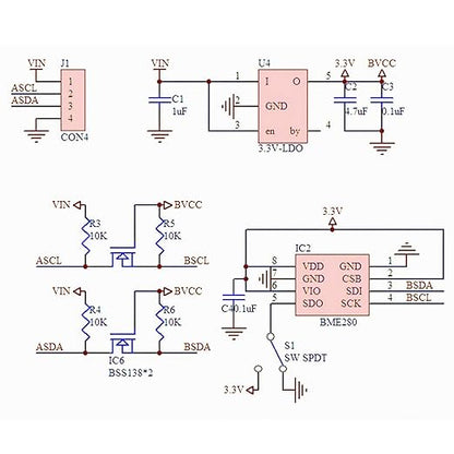 2PCS BME280 5V Sensor Module Atmospheric Pressure Temperature Humidity Sensors - Image 5