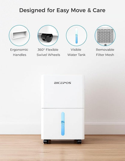 1, 500 Sq.Ft Dehumidifiers for Home, 21 Pints Dehumidifier for Basement - Image 7
