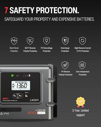 MPPT Solar Charge Controller 30A, 12V 24V Solar Panel Regulator - Image 4