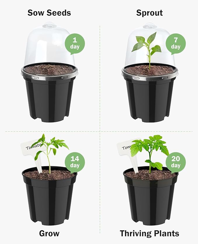 homenote Nursery Pots for Plants, 3/4/5 Inch Plant Pot for Planting - Image 8