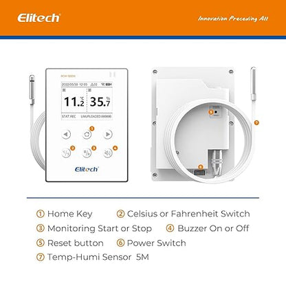 Elitech WiFi Digital Temperature Humidity Data Logger, 2.4GHz/5GHz WiFi Remote - Image 7