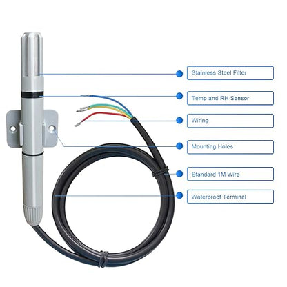 Tzone RS485 Temperature Sensor Modbus RTU Temperature and Humidity Transmitter - Image 9