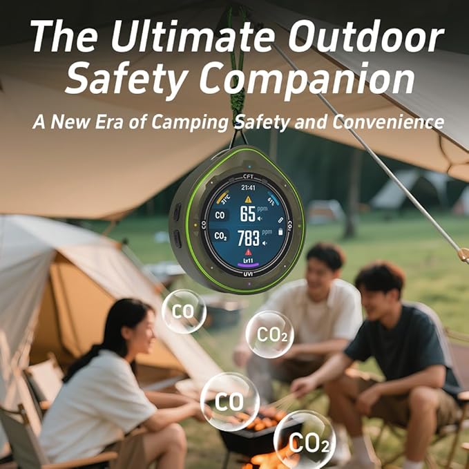 Protmex 5 in 1 Wireless Touchscreen Portable Multifunctional Carbon Monoxide - Image 3