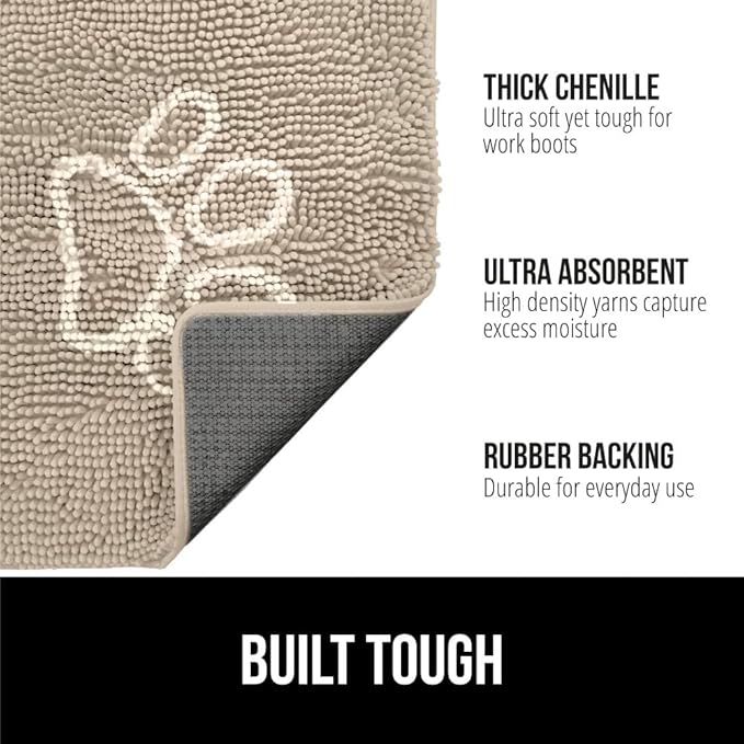 GORILLA GRIP SOAKSTOPPER Dog Door Mat, 30x20 Machine Washable Rug Absorbent - Image 3