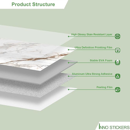 Marble Peel and Stick Waterproof Wall Paneling, Covers 38.75 Sq. Ft. - Image 3