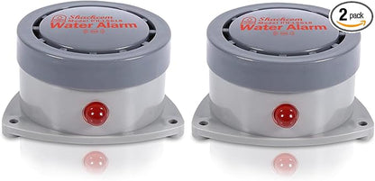 Water Leak Detector 2 Pack, Shackcom Water Alarm 110DB, Waterproof & by Shackcom