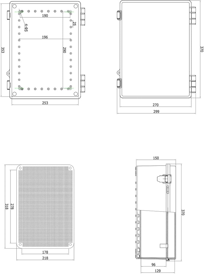 Waterproof Outdoor Electrical Box Junction Box Weatherproof IP67 ABS Plastic - Image 2