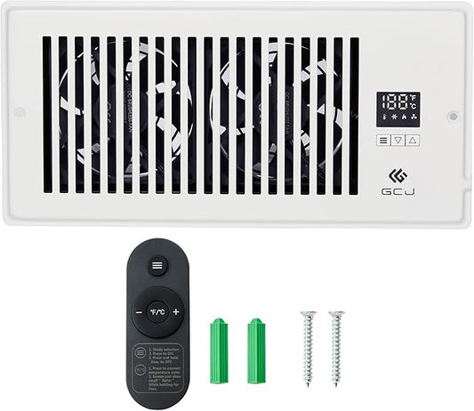 GCJ Register Booster Fan, Fits Wall and Floor 4"x 12" Register Holes, Vent Fan by GCJ--US