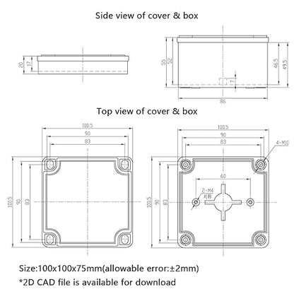 Junction Box，3.9"x 3.9"x 3" Outdoor Electrical Box - Image 8