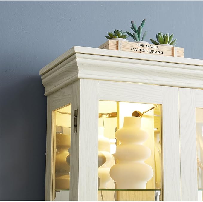 Lighted Glass Curio Cabinet - Image 9