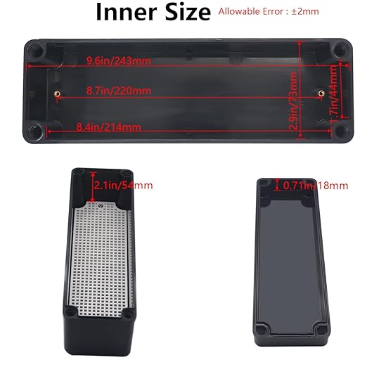Junction Box, IP67 Waterproof ABS Black Project Box - Image 4