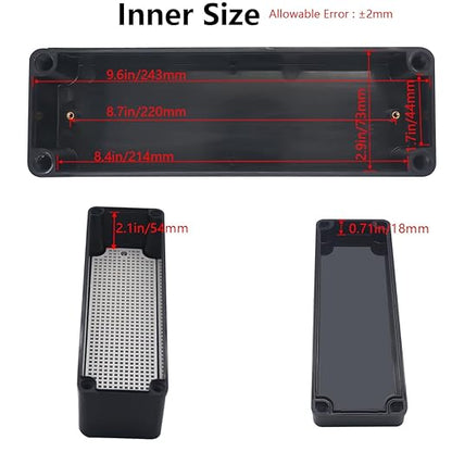 Junction Box, IP67 Waterproof ABS Black Project Box - Image 4