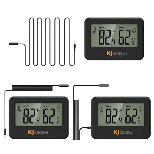 3PCS Mini Digital Hygrometer and Thermometer Reptile Thermometer by KJCOOSWI