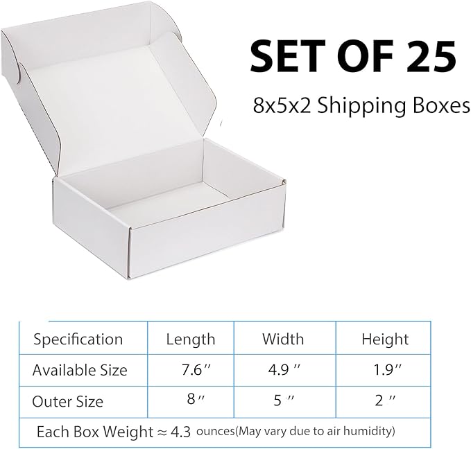 Small Shipping Boxes 8x5x2 Inch - Image 2