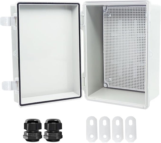 Junction Box, Hinged Cover IP67 Waterproof ABS Project Box by Otdorpatio