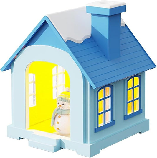 Christmas Village Houses Humidifier 500ml, Cute Snow House Cool Mist Humidifier by PHXCHAM