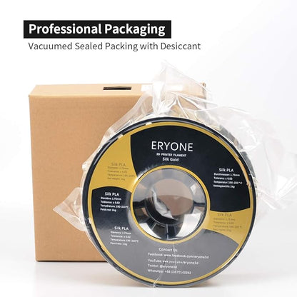 ERYONE Silk PLA Filament for 3D Printer, 1.75mm +/- 0.03mm, Silk Glod - Image 5
