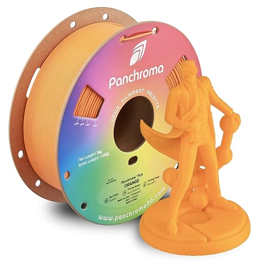 Panchroma PLA Orange 3D Printer Filament, 1kg Spool, High Speed Printing by Polymaker