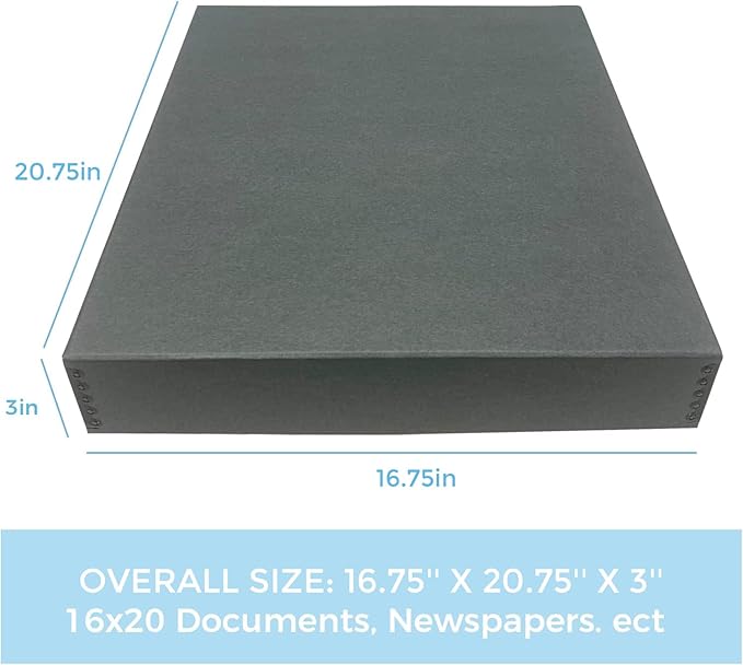 Lineco Museum Archival Storage Box, 16.75x20.75x3 in. Drop Front Design. - Image 2