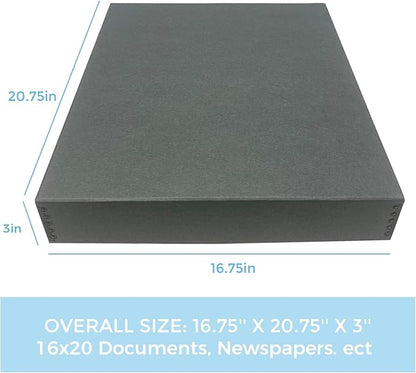 Lineco Museum Archival Storage Box, 16.75x20.75x3 in. Drop Front Design. - Image 2
