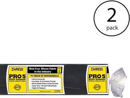 Dewitt 2-Pack Pro-5 Weed Barrier Fabric 5 oz, 4 x 250 Feet – Heavy-Duty Woven - Image 2
