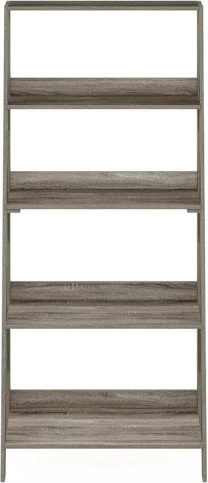 Furinno Ladder Book Shelf, 5-Tier Ladder Shelf, Display Storage Shelves - Image 6