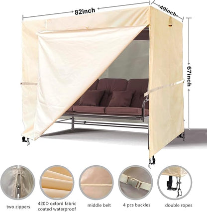 Outdoor 3 Triple Seater Hammock Swing Cover - Image 2