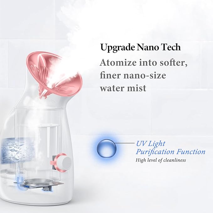 Colorfarm Facial Steamer Nano Ionic: Large 3-in-1 Face Steamer Deep Cleaning - Image 2
