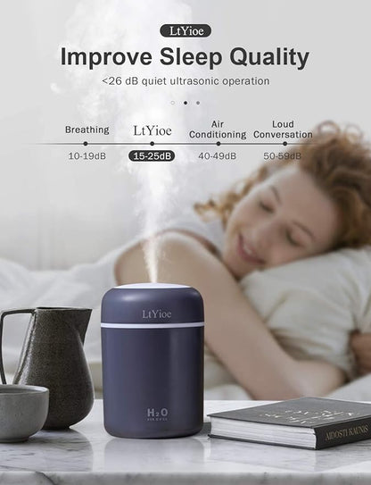 Colorful Cool Mini Humidifier, USB Personal Desktop Humidifier - Image 5