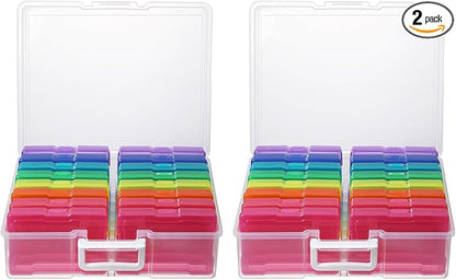 novelinks Transparent 4" x 6" Photo Organizers and Photo Storage Box by novelinks