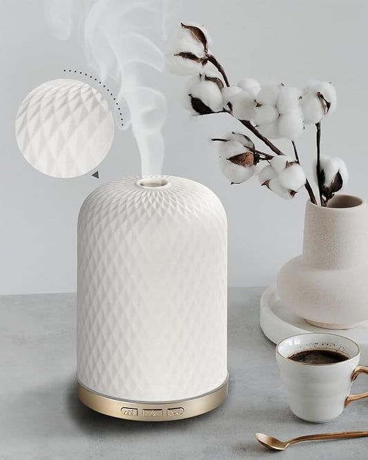 Essential Oil Diffuser, 120ML 2.4MHz Ultrasonic Aromatherapy Diffusers by ONABOVIVA