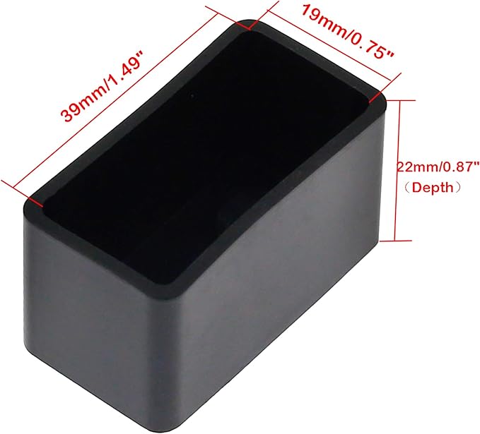 8Pcs Rectangle PVC Furniture Leg Caps, Vinyl Flexible Chair Leg Caps - Image 2
