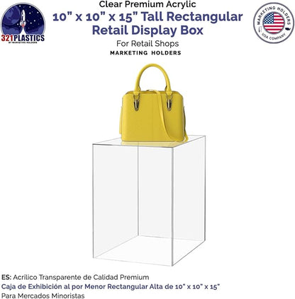 10" x 10" x 15" Acrylic Display Riser Box - Image 5
