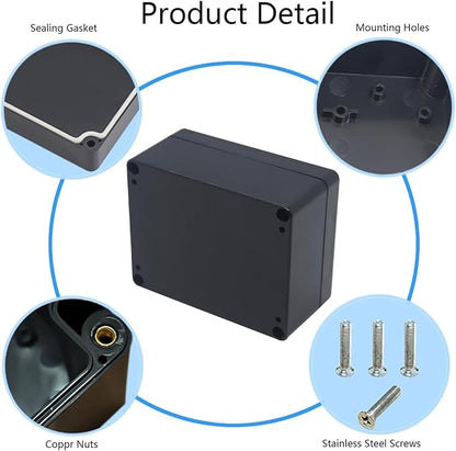 Project Box IP65 Waterproof Junction Box ABS Plastic Black Electrical Boxes DIY - Image 5
