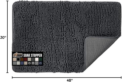 GORILLA GRIP SOAKSTOPPER Dog Door Mat, 48x30 Machine Washable Rug Absorbent - Image 2