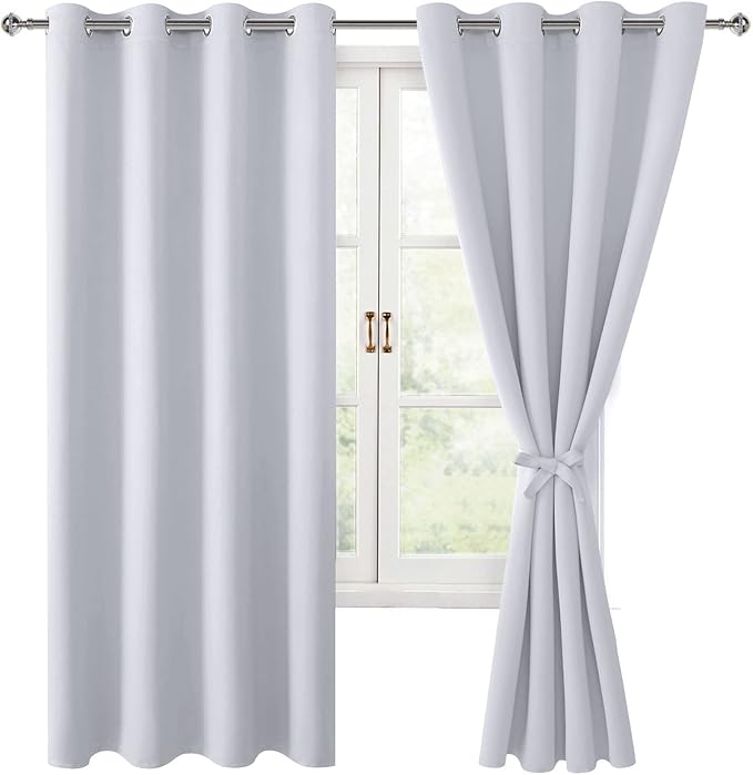 Hiasan Blackout Curtains for Bedroom, 52 x 63 Inches Length by Hiasan