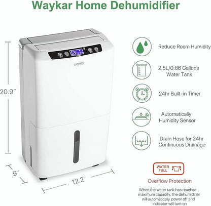 Waykar 2000 Sq. Ft. Energy Star 2025 Dehumidifier - Image 2
