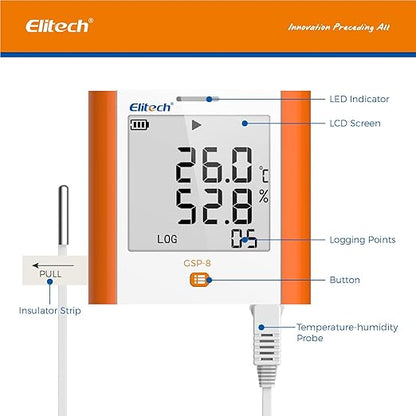 Elitech Digital Temperature Humidity Data Logger Medical Refrigerator - Image 6